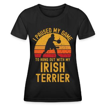 Basketball and Irish Terriers - Women's Functional T-Shirt - black - Front - AI Model Female 172 light (172cm)