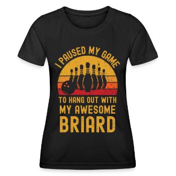 Bowling and Briard - Women's Functional T-Shirt - black - Front - AI Model Female 172 light (172cm)