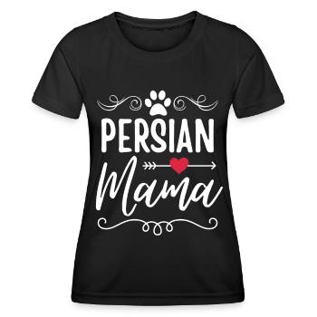 Perser Katze Mama - Frauen Funktions-T-Shirt - Schwarz - Vorne - AI Model Female 172 light (172cm)