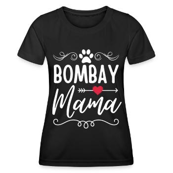 Bombay Cat Mama - T-shirt sport Femme - noir - Devant - AI Model Female 172 light (172cm)