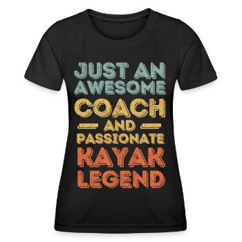 Trainer Kayak retro - Women's Functional T-Shirt - black - Front - AI Model Female 172 light (172cm)