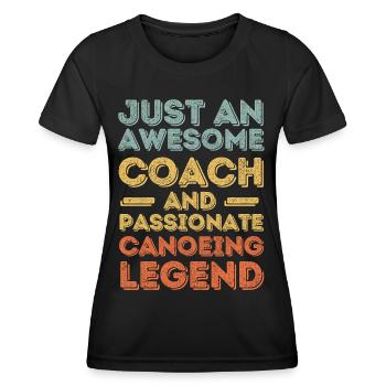 Trainer Canoe retro - Women's Functional T-Shirt - black - Front - AI Model Female 172 light (172cm)