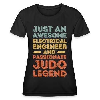 Electrical Engineer Judo retro - Women's Functional T-Shirt - black - Front - AI Model Female 172 light (172cm)