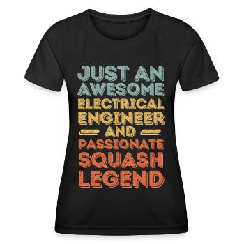Electrical Engineer Squash retro - Women's Functional T-Shirt - black - Front - AI Model Female 172 light (172cm)