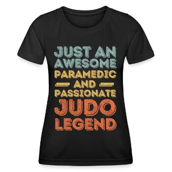 Paramedic Judo retro - Women's Functional T-Shirt - black - Front - AI Model Female 172 light (172cm)