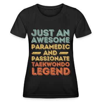 Paramedic Taekwondo retro - Women's Functional T-Shirt - black - Front - AI Model Female 172 light (172cm)