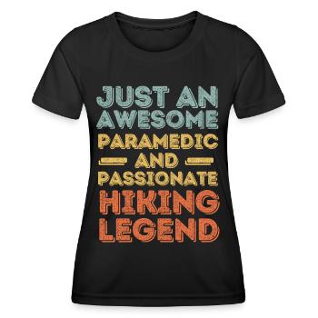 Paramedic hiking retro - Women's Functional T-Shirt - black - Front - AI Model Female 172 light (172cm)