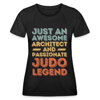 Architect Judo retro - Women's Functional T-Shirt - black - Front - AI Model Female 172 light (172cm)