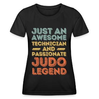 Technician Judo retro - Women's Functional T-Shirt - black - Front - AI Model Female 172 light (172cm)