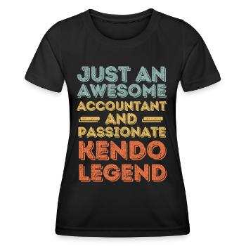 Accountant Kendo retro - Women's Functional T-Shirt - black - Front - AI Model Female 172 light (172cm)