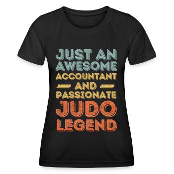 Accountant Judo retro - Women's Functional T-Shirt - black - Front - AI Model Female 172 light (172cm)
