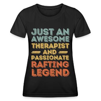 Thérapeute Rafting rétro - T-shirt sport Femme - noir - Devant - AI Model Female 172 light (172cm)