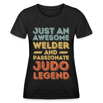 Welder Judo retro - Women's Functional T-Shirt - black - Front - AI Model Female 172 light (172cm)