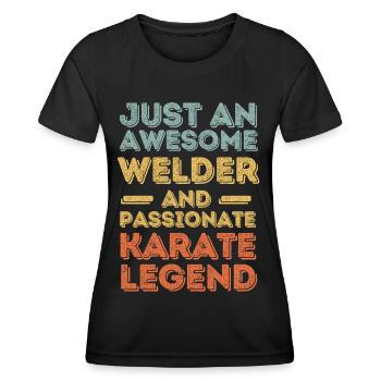 Welder Karate retro - Women's Functional T-Shirt - black - Front - AI Model Female 172 light (172cm)