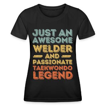 Welder Taekwondo retro - Women's Functional T-Shirt - black - Front - AI Model Female 172 light (172cm)