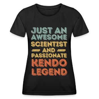 Scientist Kendo retro - Women's Functional T-Shirt - black - Front - AI Model Female 172 light (172cm)