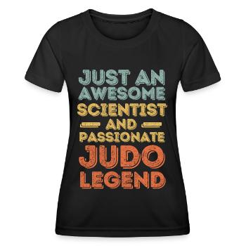 Scientist Judo retro - Women's Functional T-Shirt - black - Front - AI Model Female 172 light (172cm)