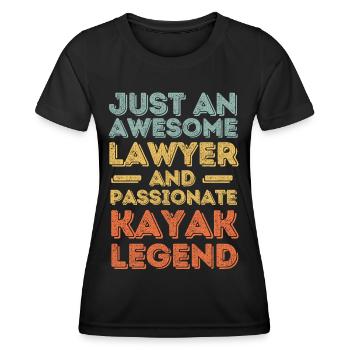 Lawyer kayak retro - Women's Functional T-Shirt - black - Front - AI Model Female 172 light (172cm)