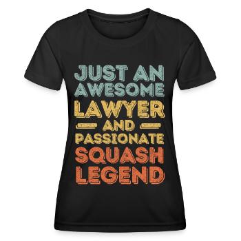 Lawyer Squash retro - Women's Functional T-Shirt - black - Front - AI Model Female 172 light (172cm)
