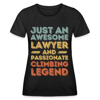 Avocat escalade rétro - T-shirt sport Femme - noir - Devant - AI Model Female 172 light (172cm)