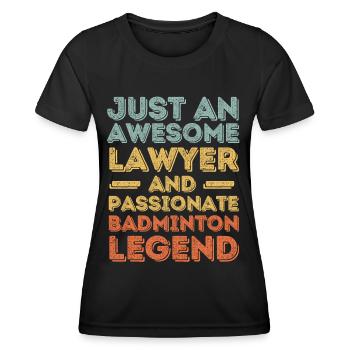 Avocat Badminton rétro - T-shirt sport Femme - noir - Devant - AI Model Female 172 light (172cm)