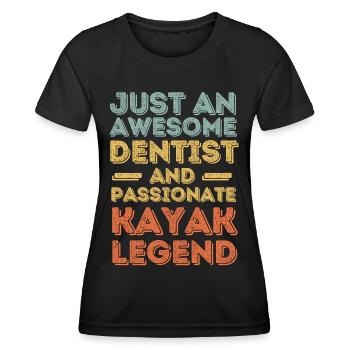 Dentist Kayak retro - Women's Functional T-Shirt - black - Front - AI Model Female 172 light (172cm)