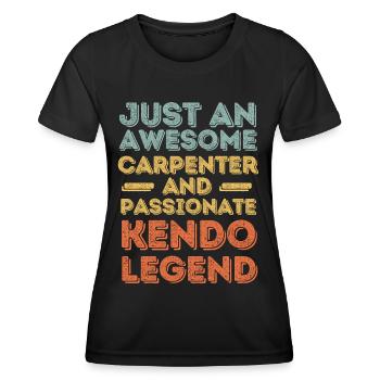 Carpenter Kendo retro - Women's Functional T-Shirt - black - Front - AI Model Female 172 light (172cm)