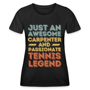 Zimmermann Tennis retro - Women's Functional T-Shirt - black - Front - AI Model Female 172 light (172cm)