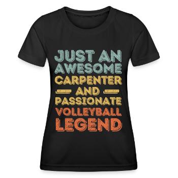 Zimmermann Volleyball rétro - T-shirt sport Femme - noir - Devant - AI Model Female 172 light (172cm)