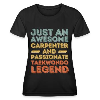 Zimmermann Taekwondo retro - Women's Functional T-Shirt - black - Front - AI Model Female 172 light (172cm)