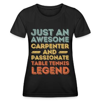 Zimmermann table tennis retro - Women's Functional T-Shirt - black - Front - AI Model Female 172 light (172cm)