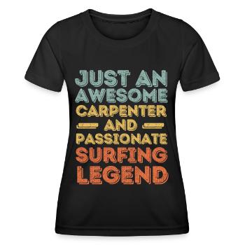Zimmermann Surfing retro - Women's Functional T-Shirt - black - Front - AI Model Female 172 light (172cm)