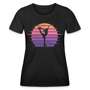 Roller Skates Roller Skating Vintage Roller Skate - Women's Functional T-Shirt - black - Front - AI Model Female 172 light (172cm)