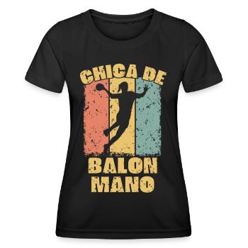 Women Handball retro - Women's Functional T-Shirt - black - Front - AI Model Female 172 light (172cm)