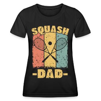 Squash dad retro - Women's Functional T-Shirt - black - Front - AI Model Female 172 light (172cm)