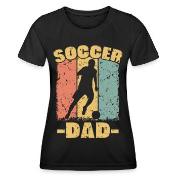 Soccer dad retro - Women's Functional T-Shirt - black - Front - AI Model Female 172 light (172cm)