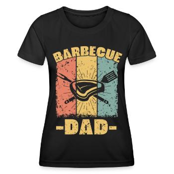 Grillen Papa retro - Frauen Funktions-T-Shirt - Schwarz - Vorne - AI Model Female 172 light (172cm)