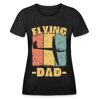 Gleiten Papa retro - Frauen Funktions-T-Shirt - Schwarz - Vorne - AI Model Female 172 light (172cm)