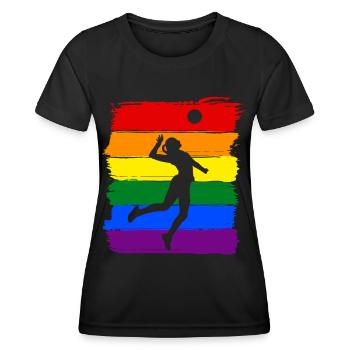 Women Volleyball LGBT - Women's Functional T-Shirt - black - Front - AI Model Female 172 light (172cm)