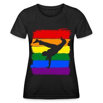 Capoeira LGBT Pride - Women's Functional T-Shirt - black - Front - AI Model Female 172 light (172cm)
