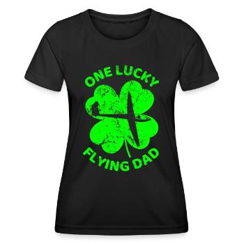 Trèfle de la Saint-Patrick - T-shirt sport Femme - noir - Devant - AI Model Female 172 light (172cm)