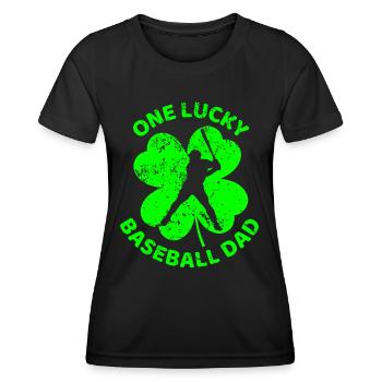 Baseball Trèfle de la Saint-Patrick - T-shirt sport Femme - noir - Devant - AI Model Female 172 light (172cm)