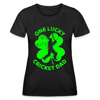 Trèfle de la Saint-Patrick de cricket - T-shirt sport Femme - noir - Devant - AI Model Female 172 light (172cm)