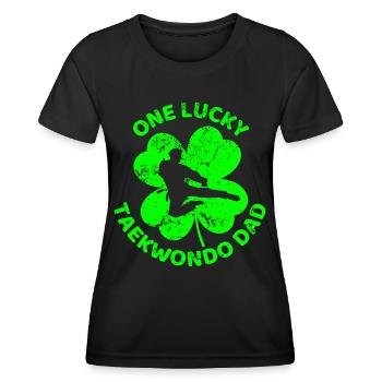 Taekwondo Trèfle de la Saint-Patrick - T-shirt sport Femme - noir - Devant - AI Model Female 172 light (172cm)