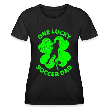 Soccer Trèfle de la Saint-Patrick - T-shirt sport Femme - noir - Devant - AI Model Female 172 light (172cm)