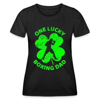Boxe trèfle de la Saint-Patrick - T-shirt sport Femme - noir - Devant - AI Model Female 172 light (172cm)