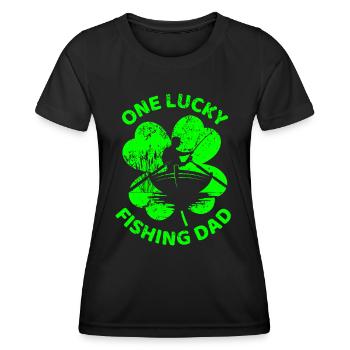 Pêche au trèfle de la Saint-Patrick - T-shirt sport Femme - noir - Devant - AI Model Female 172 light (172cm)