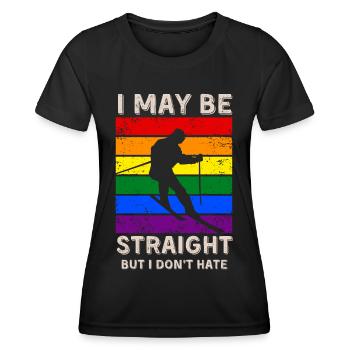 Ski Droits LGBT - T-shirt sport Femme - noir - Devant - AI Model Female 172 light (172cm)