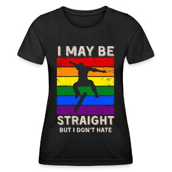 Skateboard Droits LGBT - T-shirt sport Femme - noir - Devant - AI Model Female 172 light (172cm)