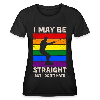 Wakeboard Droits LGBT - T-shirt sport Femme - noir - Devant - AI Model Female 172 light (172cm)